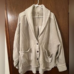 Free People Cream Schacket